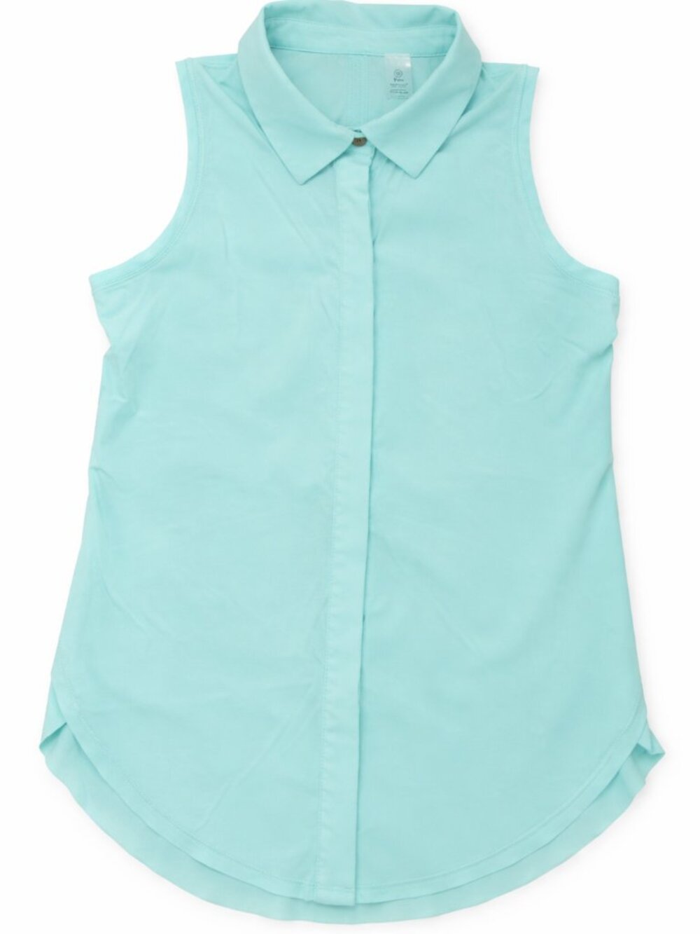 Ivivva Girl by Lululemon 🍋To The Tee Tank Mint Buttons Collar size 10